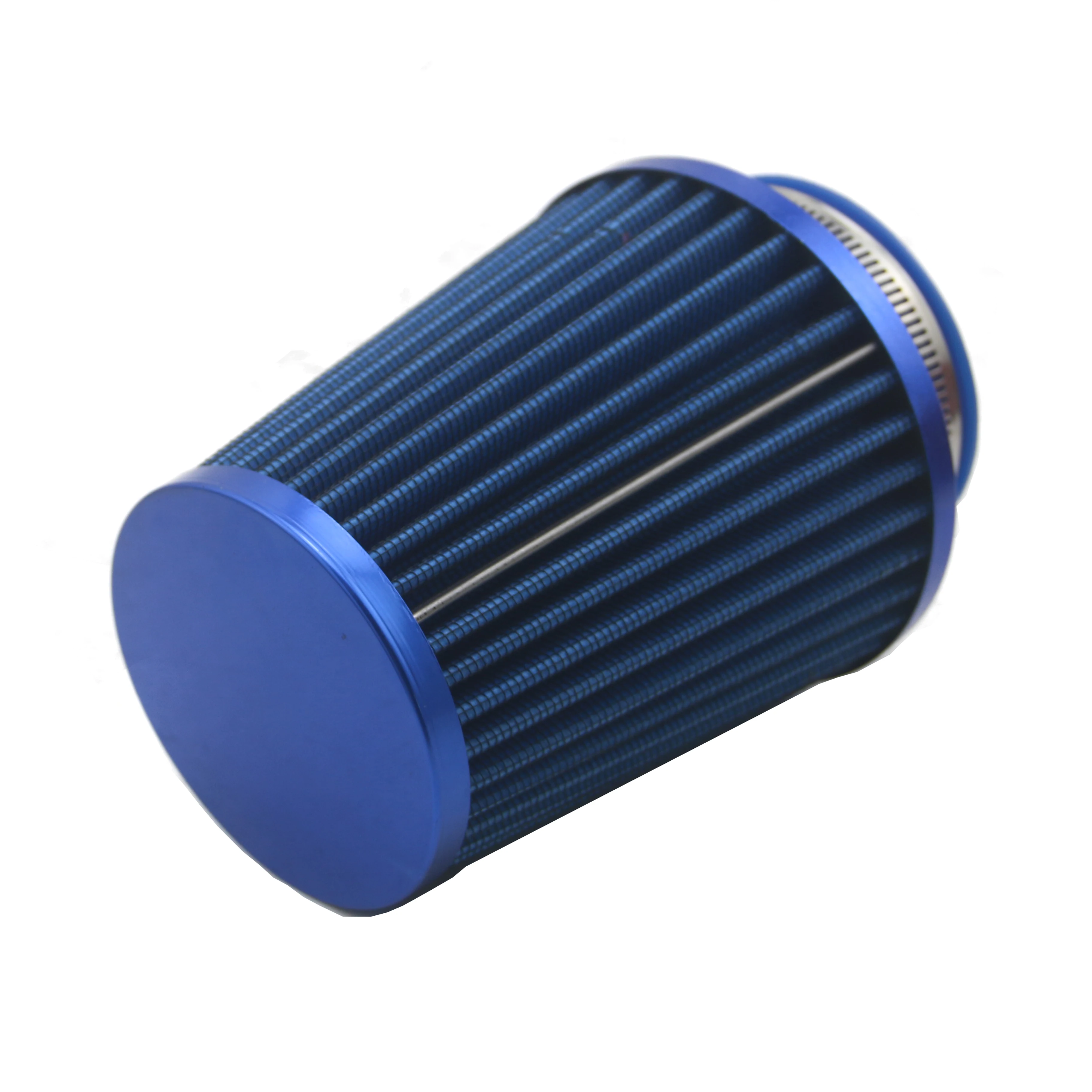 Universal Sports Car Air Filter 76mm 3 Inch H:90mm High Flow Car Cold Air Intake Filter Aluminum Non-woven Fabric Rustproof Air Filters Car Filter