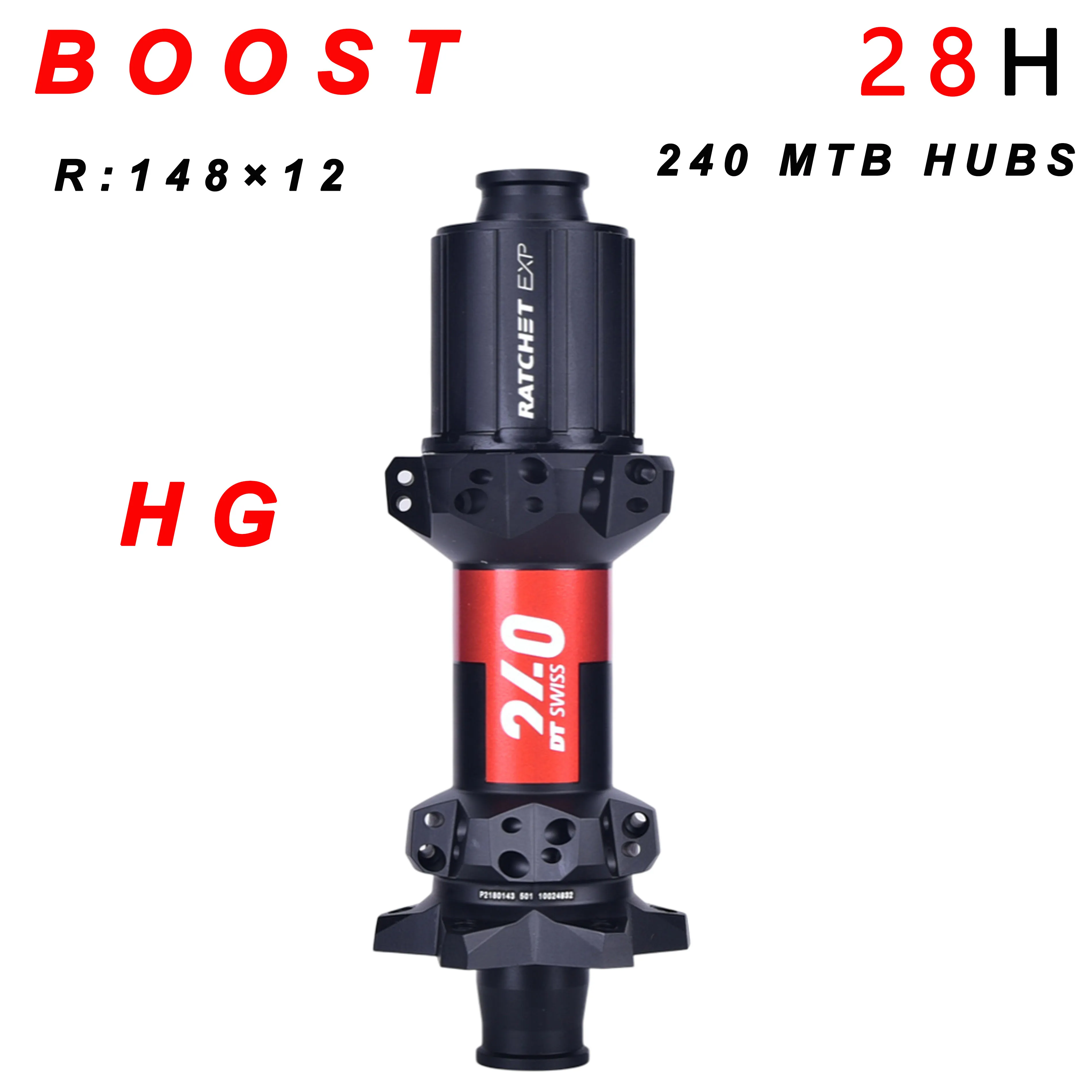 DT Swiss Original 240 MTB Bike Straight Pull Hubs,28H 6 Bolt