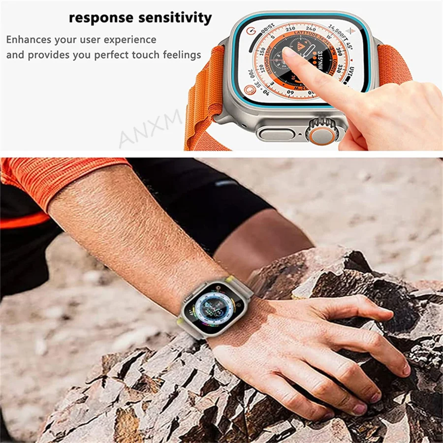 2 Stück gehärtete Glas folie füriphone Apple Watch Ultra 2 49mm mit Ausrichtung werkzeug Displays chutz folie für Watch Ultra 49mm Easy Install Kit – Detail 8