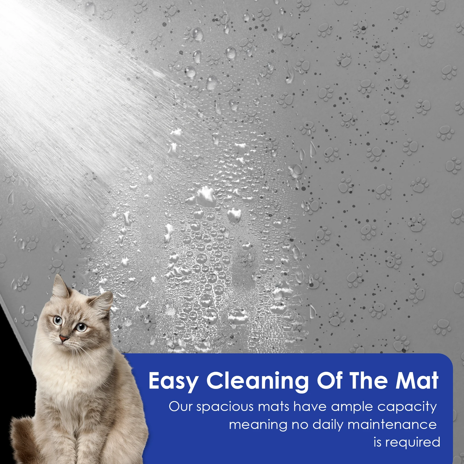 Waterproof Silicone Cat Litter Mat Grey Non Slipping Pet Toilet