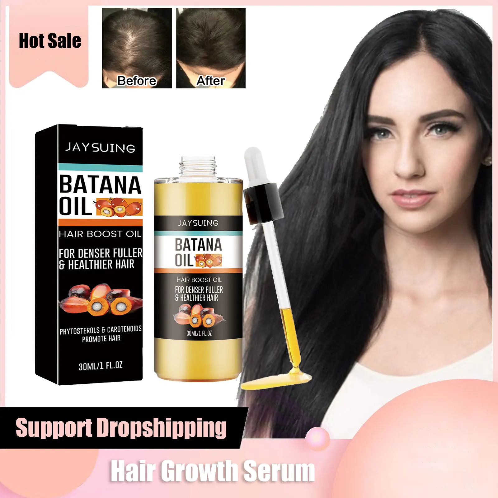 

Hair Growth Serum Batana Oil Hair Thinning Dry Frizzy Baldness Repair Scalp Treatment Liquid Anti Hair Loss Regrowth Essence