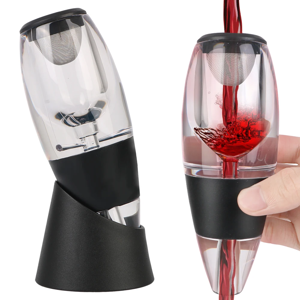 Premium Wine & Whisky Aerator Decanter with Filter and Base - Enhanced Pouring Experience