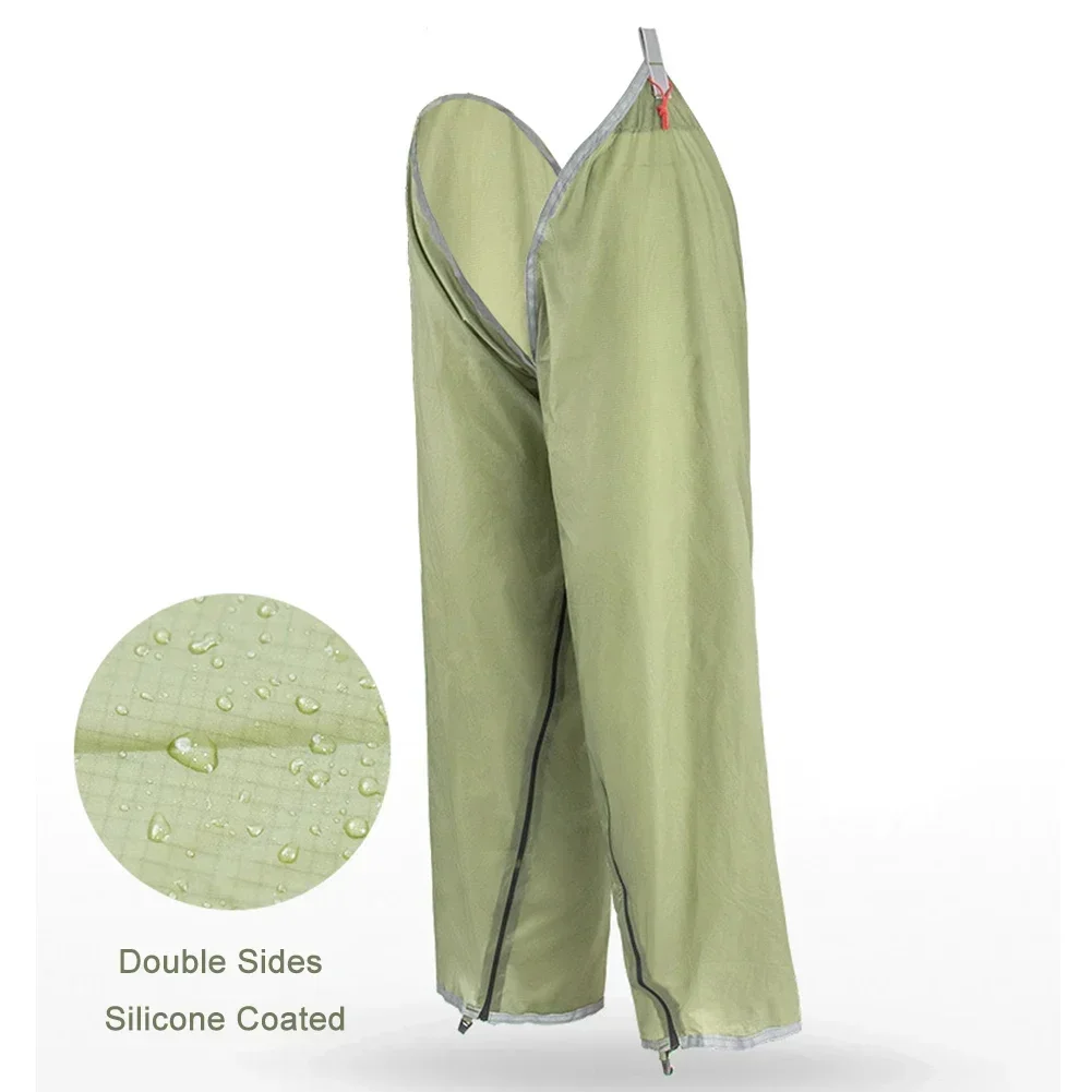 20D Silicone Coated Nylon Waterproof Pants Leg Sleeves Lightweight Rain Trousers Separable Pant Legs Outdoor Camping Equipments