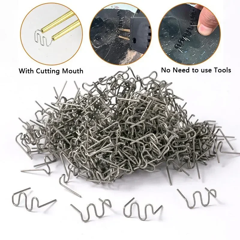 Hot Stapler Staples 100/500/1000PCS Welding Gun Nails Repair Car Bumper Welding Plastic Machine Accessories Parts Tools Kit 3