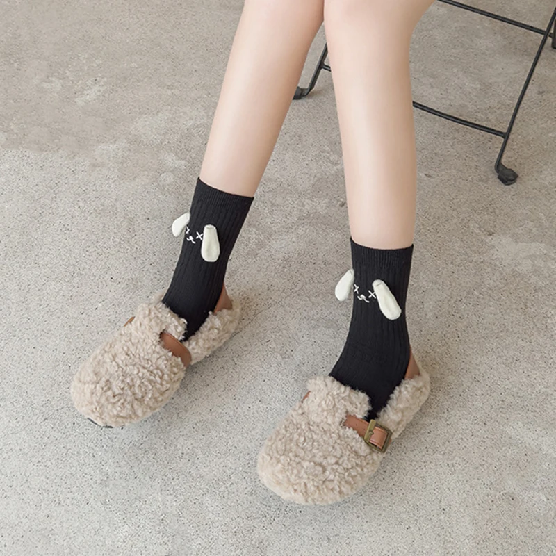 Children Baby Girls Knee High Long Socks Cotton Cute 3D Dog Ear Socks Kid Spring Clothing for Boy Girl Toddler Cartoon Stockings