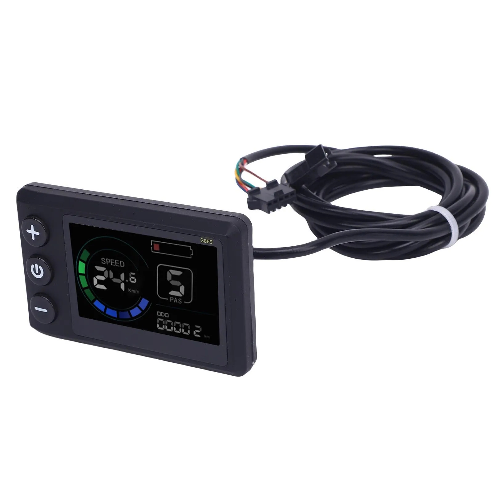 전기 LCD 디스플레이 미터 S869 DC 24V 36V 48V LCD 디스플레이 화면 제어판(전기 자전거 스쿠터용 SM 플러그 포함)