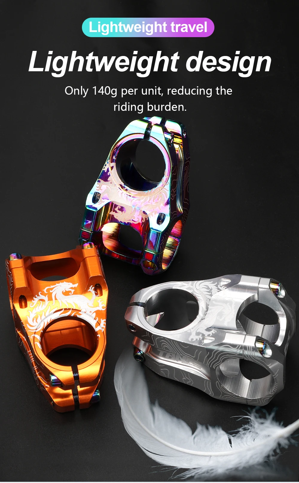 TANKE MTB Mountainbike Vorbau Aluminiumlegierung Ultraleicht Hochfest Kurz 31,8×28,6MM Fahrrad CNC Vorbau DH/AM/XC Zubehör upgra – Detail 3