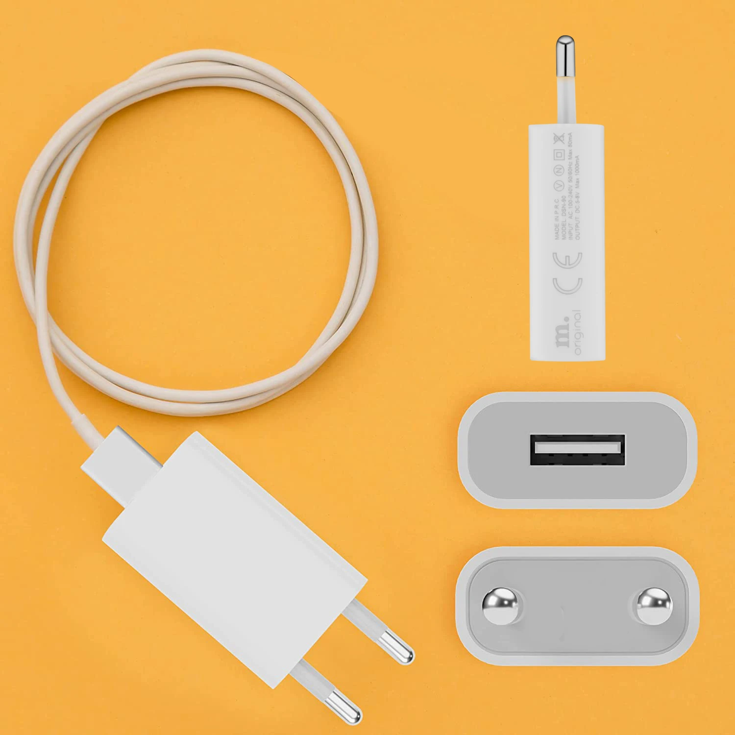 20 pièces universel 5V 1A USB mur voyage chargeur tête adaptateur secteur Portable prise ue charge pour téléphone Portable MP3 7 8 Xs