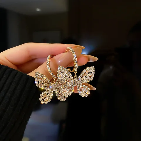 S925 Sterling Silver CZ Zircon Drop Dangle Earrings for Women Girl Luxury Shipping Earring Party Gift