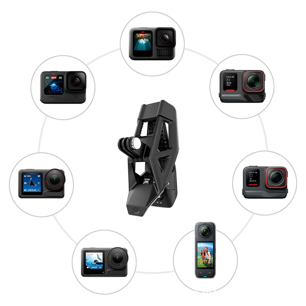 액션 5 Pro/Action 4/Insta360 Ace Pro/Gopro 13 헬멧 클립 액세서리 용 오토바이 헬멧 턱 클립 마운트 탑승