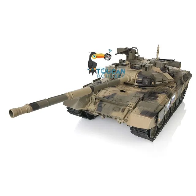 2.4Ghz Heng Long 1/16 RTR RC Tank 7.0 Plastic Ver Russia T90 3938 Model BB Gun IR Battle RC Model as Gift for Boys TH17842-SMT8 2