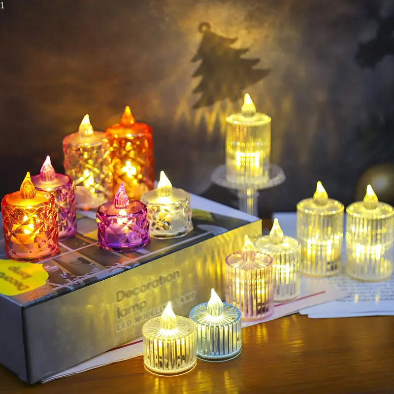 

LED Mini Electronic Candle Night Light Warm Flameless Flickering Led Light with Battery Power Lamp Home Birthday Decoration