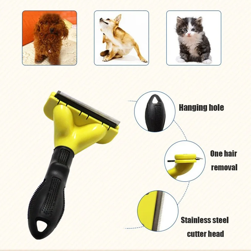 Pet Hair Brushes for pet hair brush dog grooming comb pet grooming clipper Dog Cat Small Animal Grooming Comb Tickle Fur Cleaning Brush Hair Clipper Tools Furmines 1Pc
