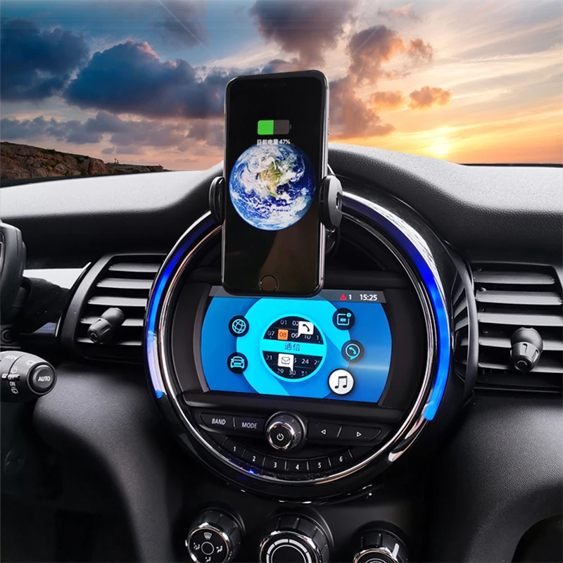 Aan het water Troosteloos Vakantie Infrared Wireless Charging Mobile Phone Holder Magsafe Cell Phone Support  For Bmw Mini Cooper Jcw One 2022 F56 F60 R56 R57 R60 - Anti-slip Mat -  AliExpress