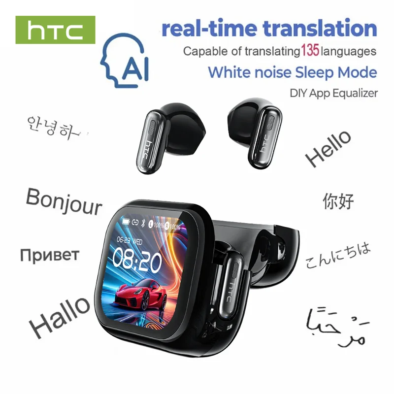 Htc Ne68 Wireless Bluetooth Earphones With Enc And Led Display_voghion.com