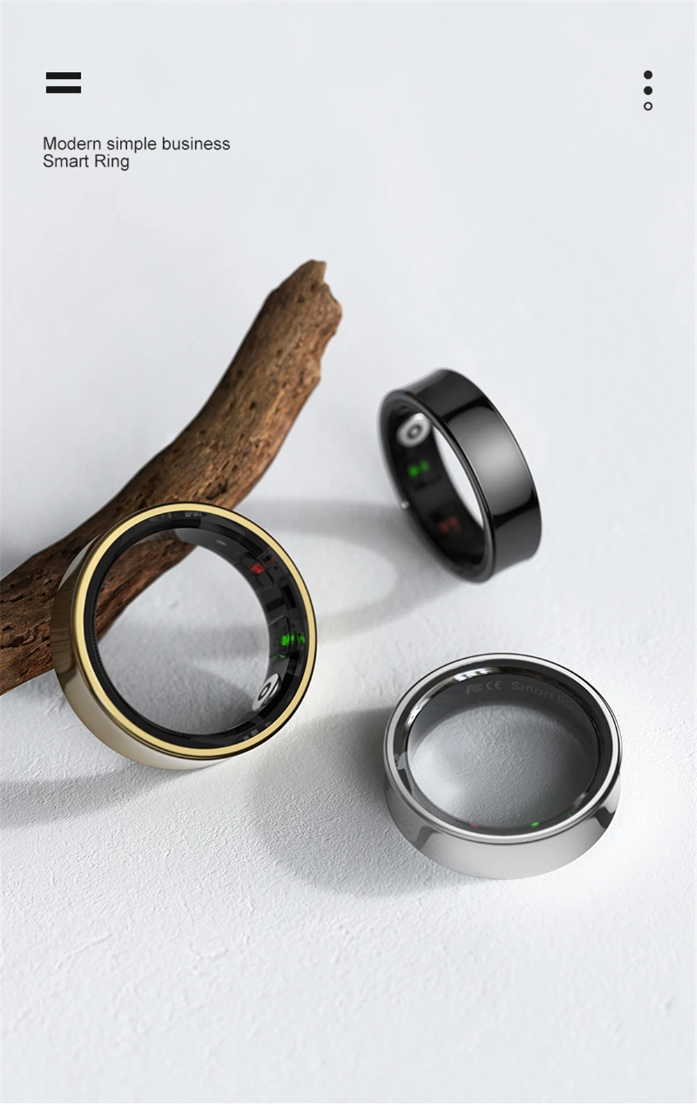 New R09 Smart Ring Men Women Charging Case Skin Temperature Health Sleep Monitor 5ATM Waterproof Camera Control Rings Finger
