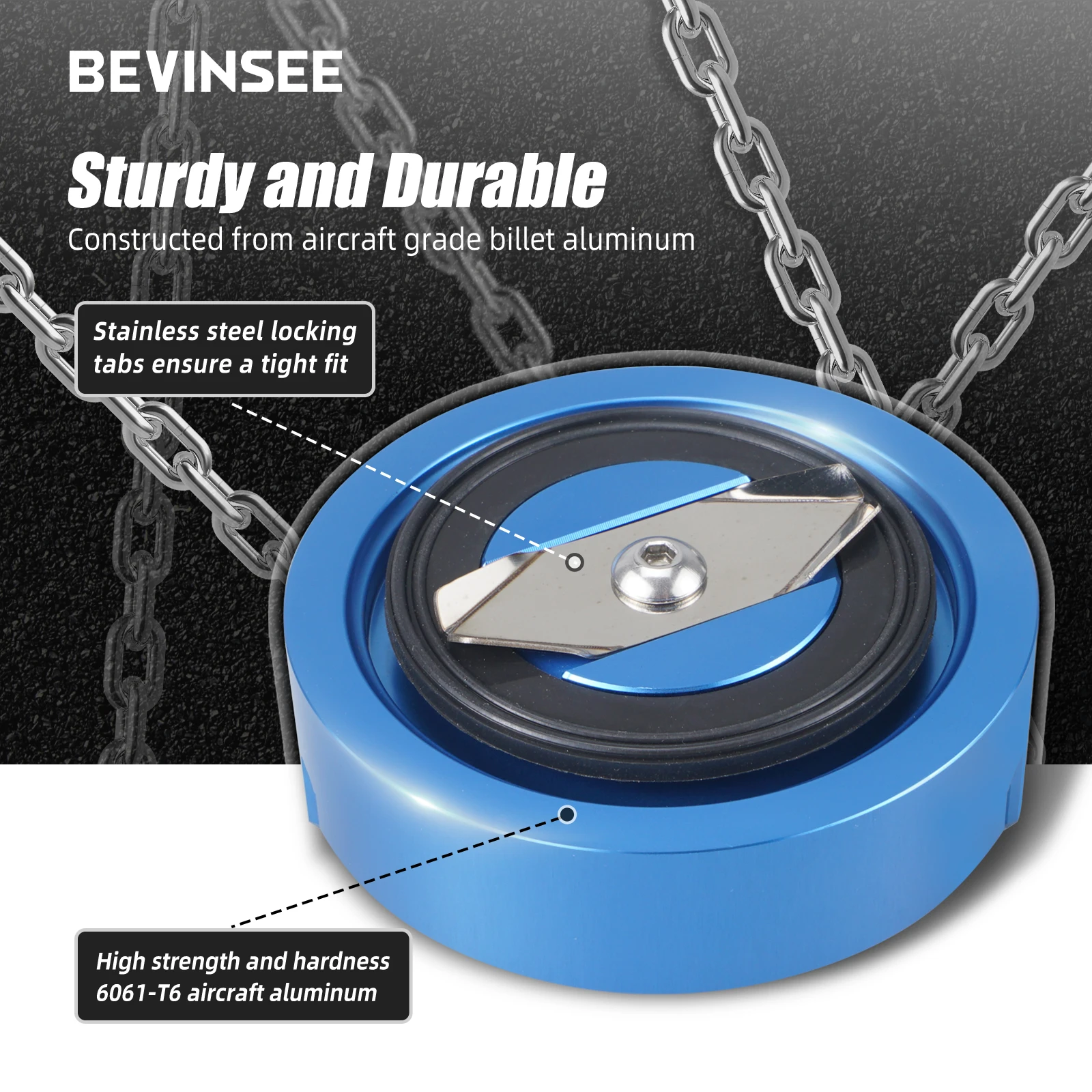 BEVINSEE Engine Oil Filler Neck Sealing Cap For BMW E90 E91 E92 E93 E36 E39 E46 E60 E81 E87 F20 F30 X1 E84 X3 X5 Z3 Z4 E85 E86 oil filler cap