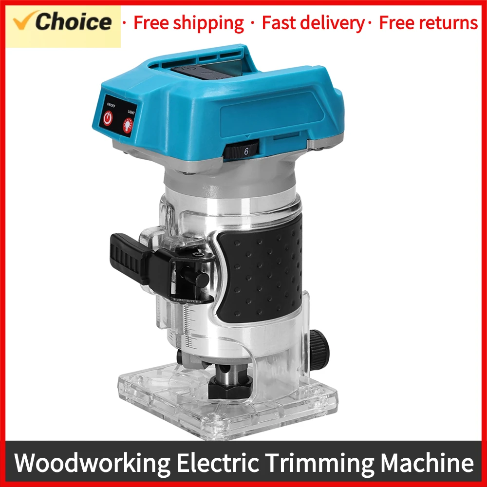 Woodworking Tools Wood Router Electric Trimming Machine Brushless Milling Engraving Slotting Machine For Makita 18V Battery