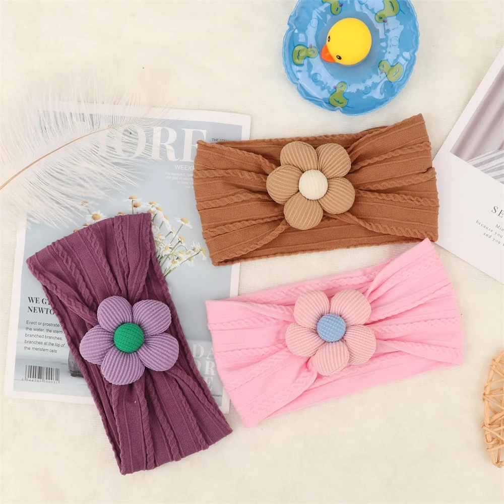مجموعة زهرة طفل الفتيات Headbands موضة لينة مطاطا...