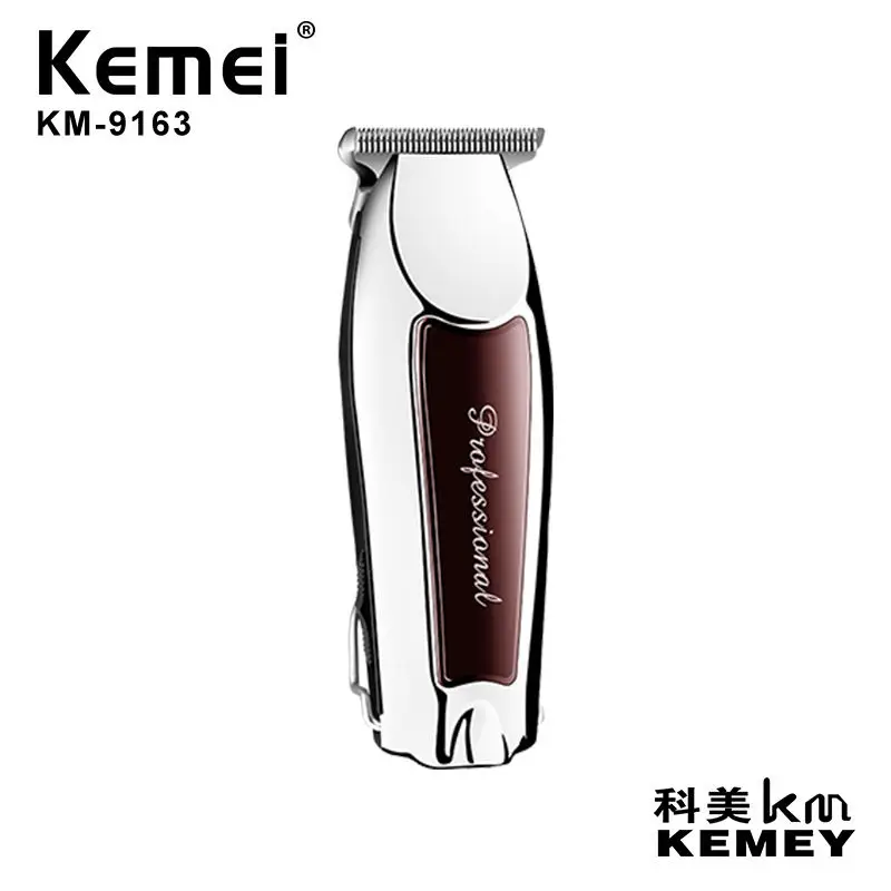 Kemei Hair Clipper Professional Hair Cutting Machine Electric Trimmers Beard Shaver For Men Rechargeable Haircut Barber KM-9163 circle cutting jig for small routers trimmers