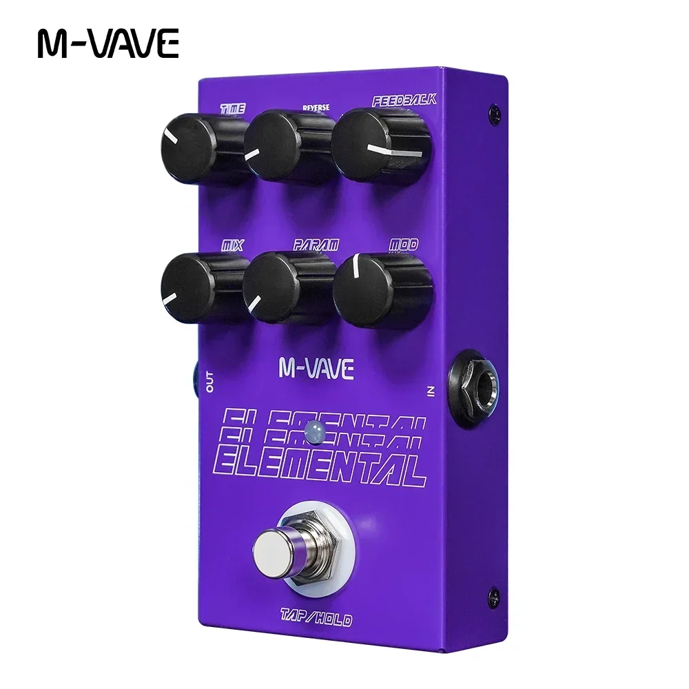 Guitar Effects Pedal M-vave Elemental Digital Delay Pedal 9 Different Delay Guitar Effects Pedal Support For TAP and HOLD Mode