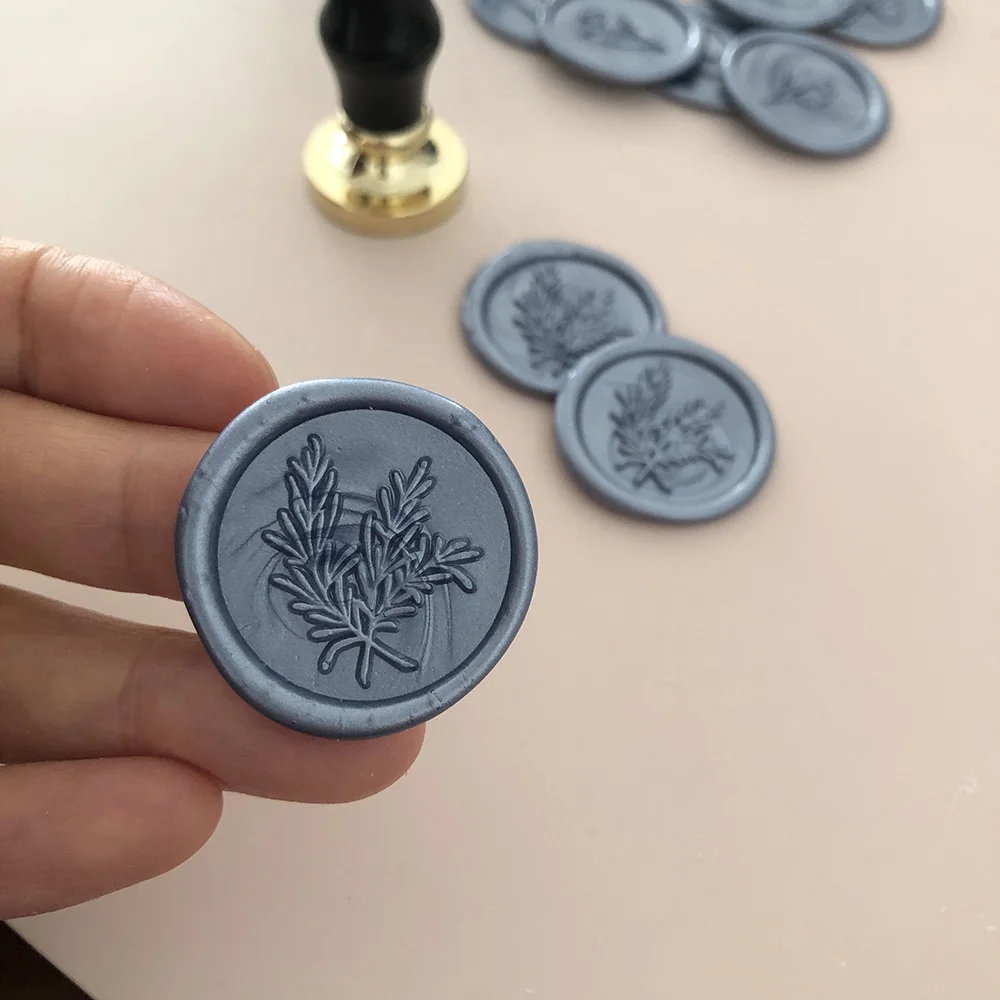 20-100pcs dusty blue Self Adhesive Wax Seal Stickers Wedding Invitation Envelope sealing Botanical Stickers wax seal stickers