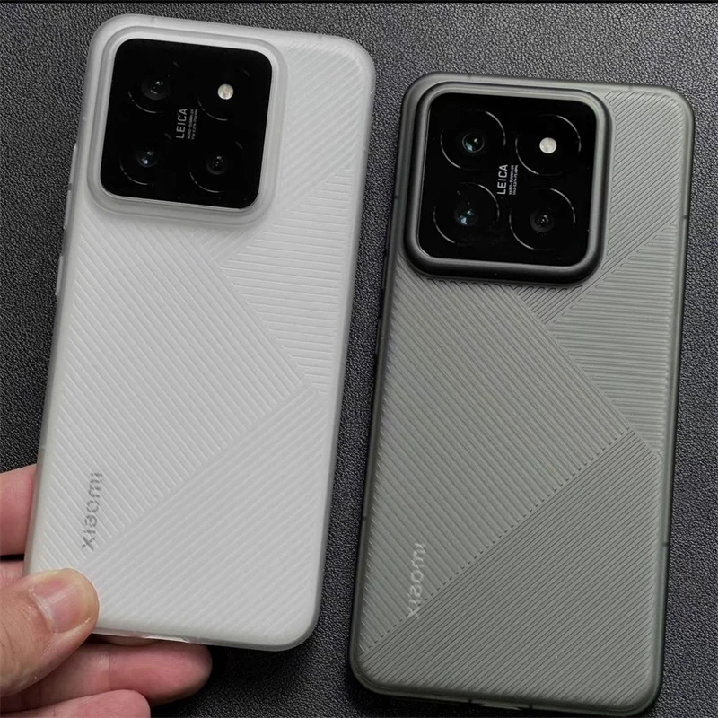 Geometric Matte Clear Stripe Slim Silicone Bumper Case - Stylish Protective Cover