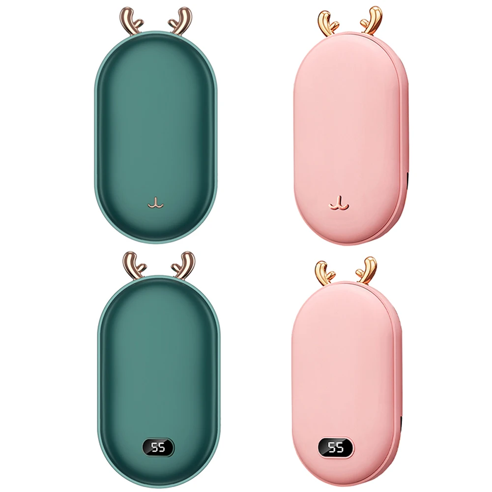 2 in 1 Electric Hand Warmer 5200mAh Power Bank Electric Pocket Heater Portable Hand Warmer Hunting Golf Camping Gear Warm Gifts