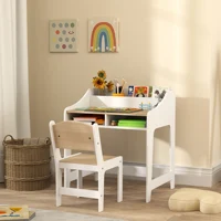 AIYAPLAY ensemble bureau enfant bureau et chaise enfant avec 5 sujets 1