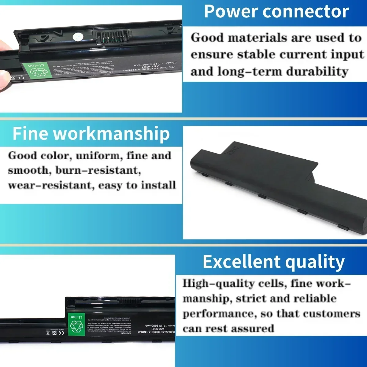 For Acer Laptop Battery ：AS10D41 AS10D61. AS10D31 ,AS10D51.AS10D71 AS10D73 AS10D75,AS10D81,AS10D3E,AS10D5E,AS10G3E 7560G