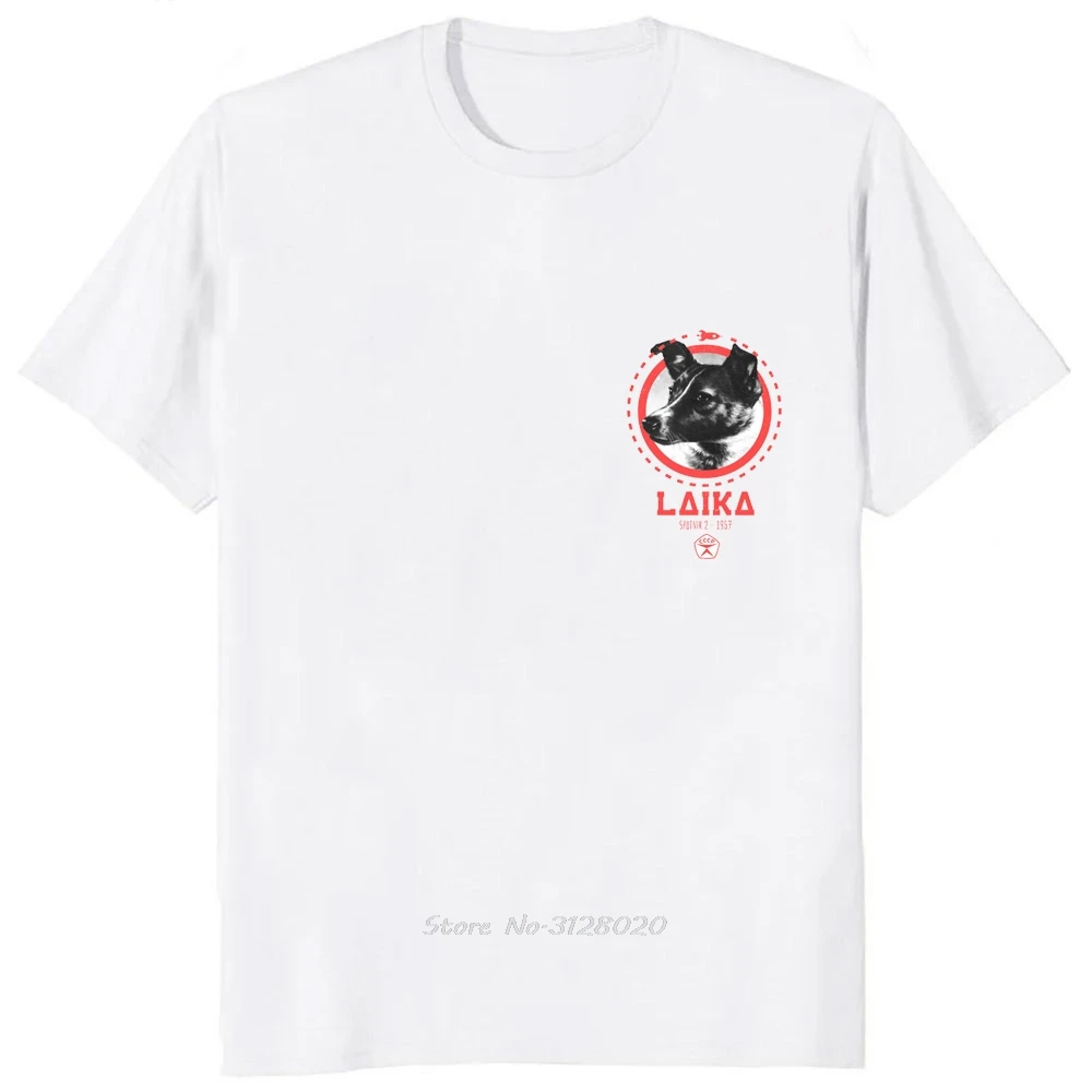 Laika UDSSR Lustige Cartoon Hund T Shirt Hip Hop Harajuku Stil Gedruckt Männer Kleidung Tees Streetwear Hipster Lose Weiche Tees T-shirt – Detail 11
