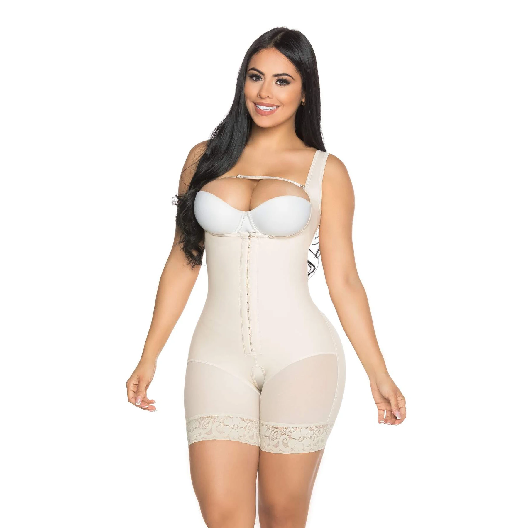 Open Breasted Sleeveless Bodysuit Open Breasted Button Up Shapewear