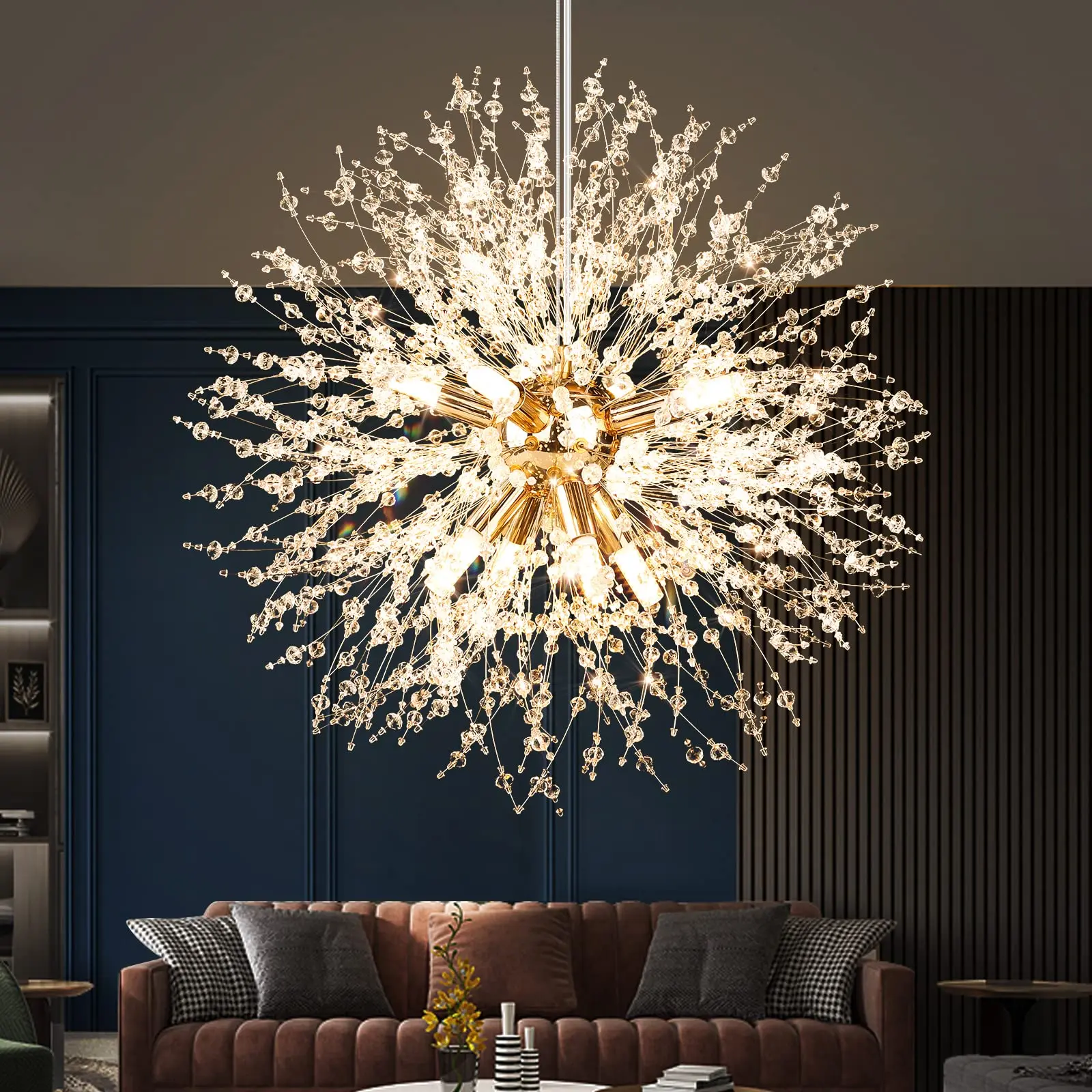 Moderne Kristall Lampen LED Kronleuchter Beleuchtung Anhänger Lampe Für ...