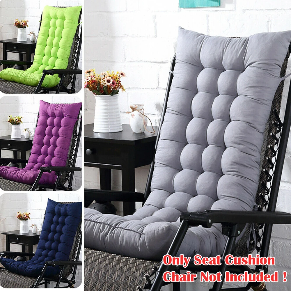 

110cmx40cm Outdoor Garden Rocking Deck Chair High Back Seat Pad Chair Thick Sun Seat Pad Tatami Cushion Without Chair