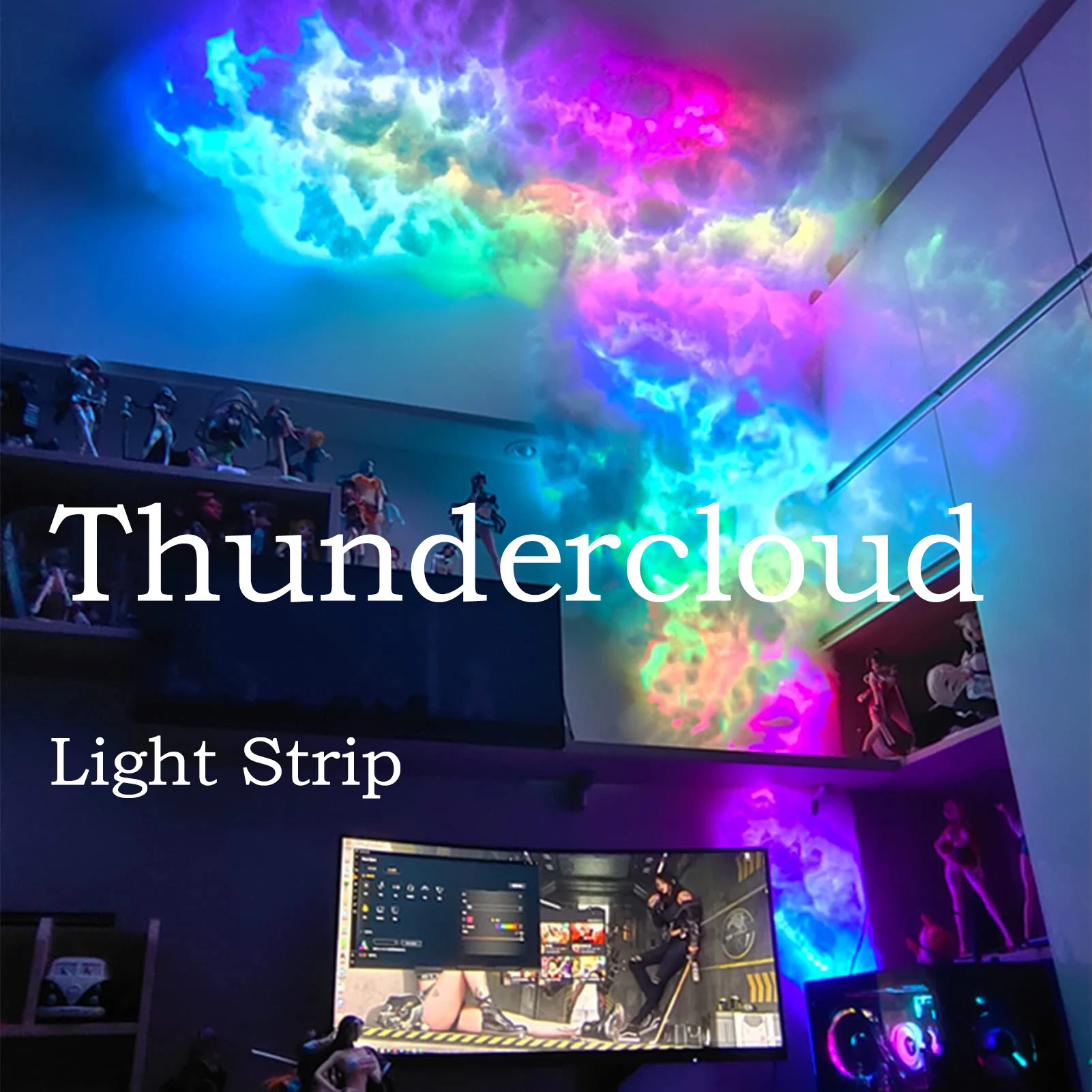 Diy Dream Color Lighting Strip Light with Cloud 5M RGB IC Light Sync Diy Dream Color Lighting Strip Light with Cloud 5M RGB IC Light Sync