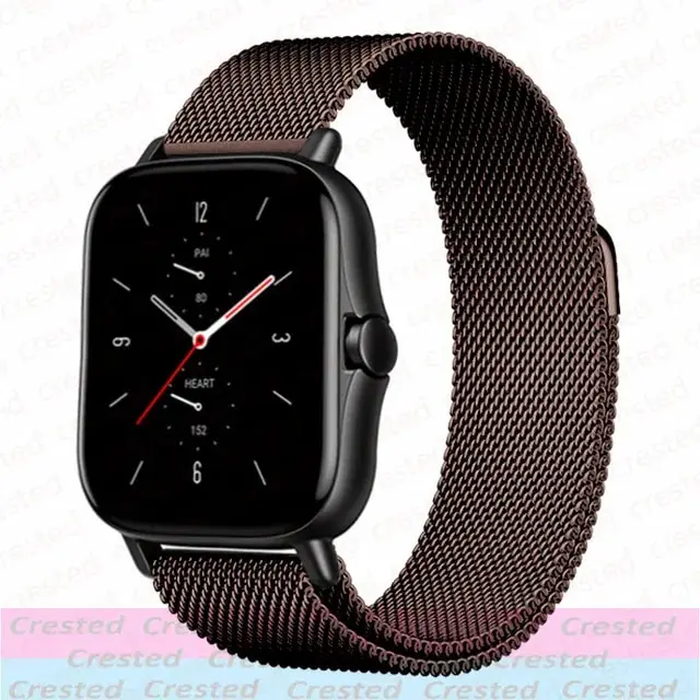Sleek Milanese Metal Watch Bracelet - Adjustable 20mm/22mm Band