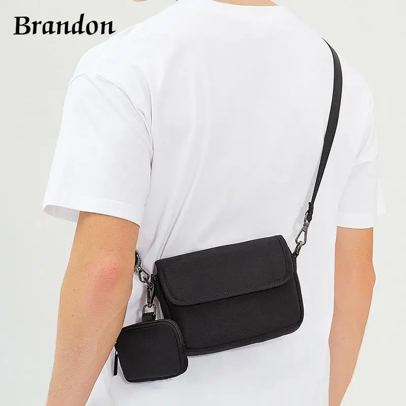 

Men's trendy brand crossbody bag men's portable single shoulder small bag workwear men's casual waterproof mailman bag