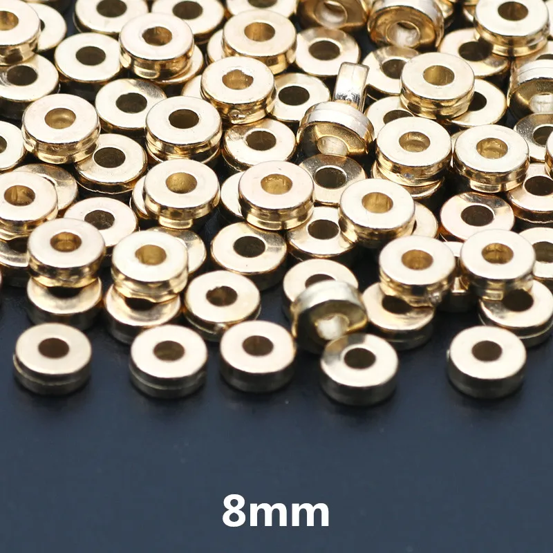 Versatile CCB Charm Spacer Beads - 100pcs Flat Round