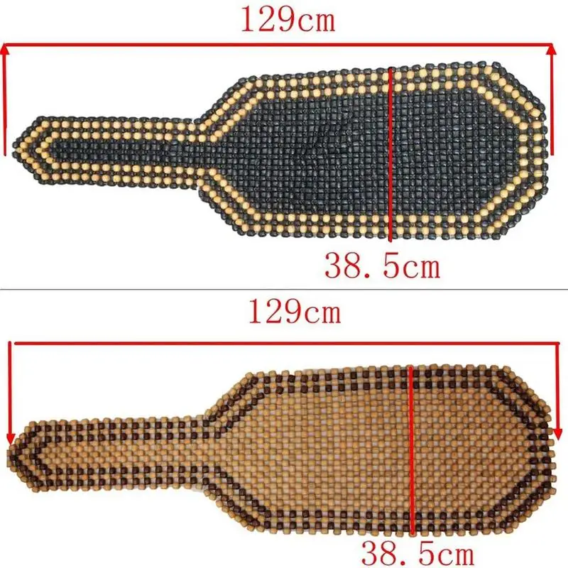 시원한 나무 비즈 시트 커버, 마사지 쿠션 의자 커버, 자동차 사무실 홈, 2 가지 색상, 자동차 액세서리, 여름