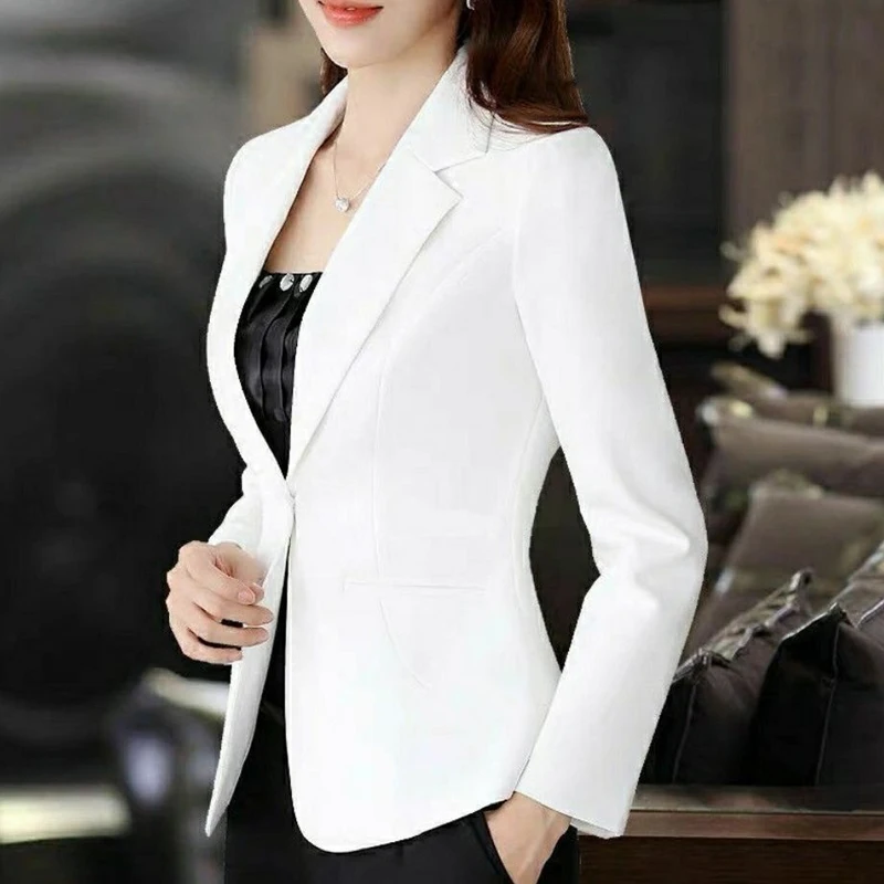 2023 Women's Clothing Notched Skinny Simplicity Short Sleeve Solid Color Spring Summer Thin Office Lady Fashion Casual Blazers