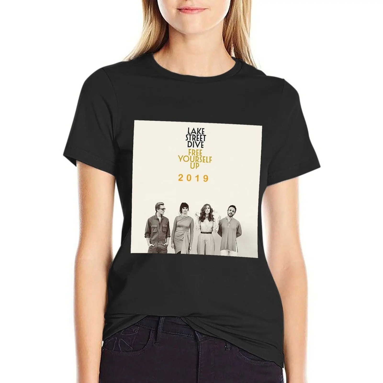 

Lake Street Dive T-Shirt vintage clothes Female clothing cute tops hippie clothes Women's cotton t-shirt