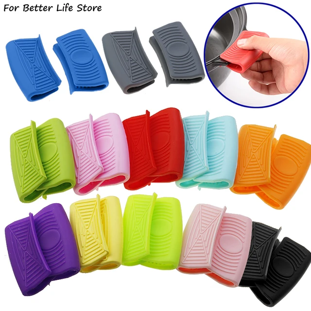 Grip Silicone pot Holder Sleeve Pot Glove Pan Handle Cover Grip Kitchen  ToolU~KE