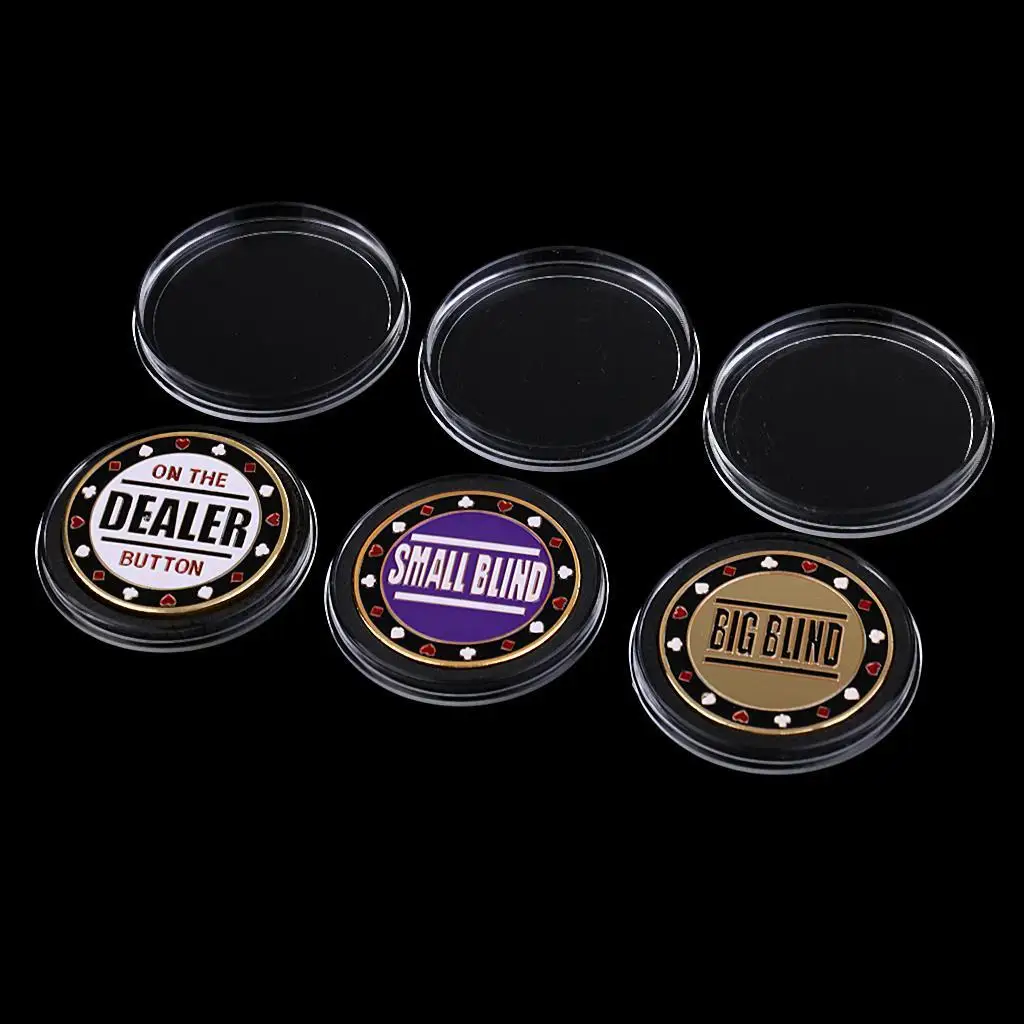 Professional Poker Chip Set 1 Dealer 1 Small Blind and Big Blind Stylish and Durable Style A poker chips