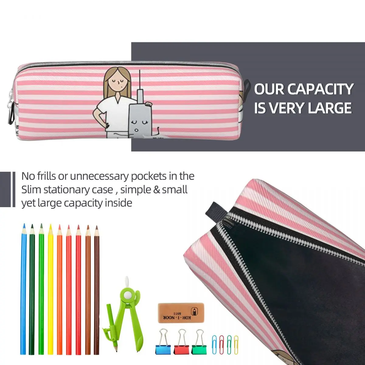 Pencil Case Enfermera En Apuros Doctor Nurse Medical Medicine Health Pencilcases Pen Holder Girl Boy Pencil Bags School Supplies