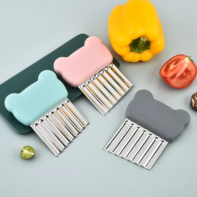 Stainless steel Bear potato cutter Potato wave cutter French fries Wave Kitchen