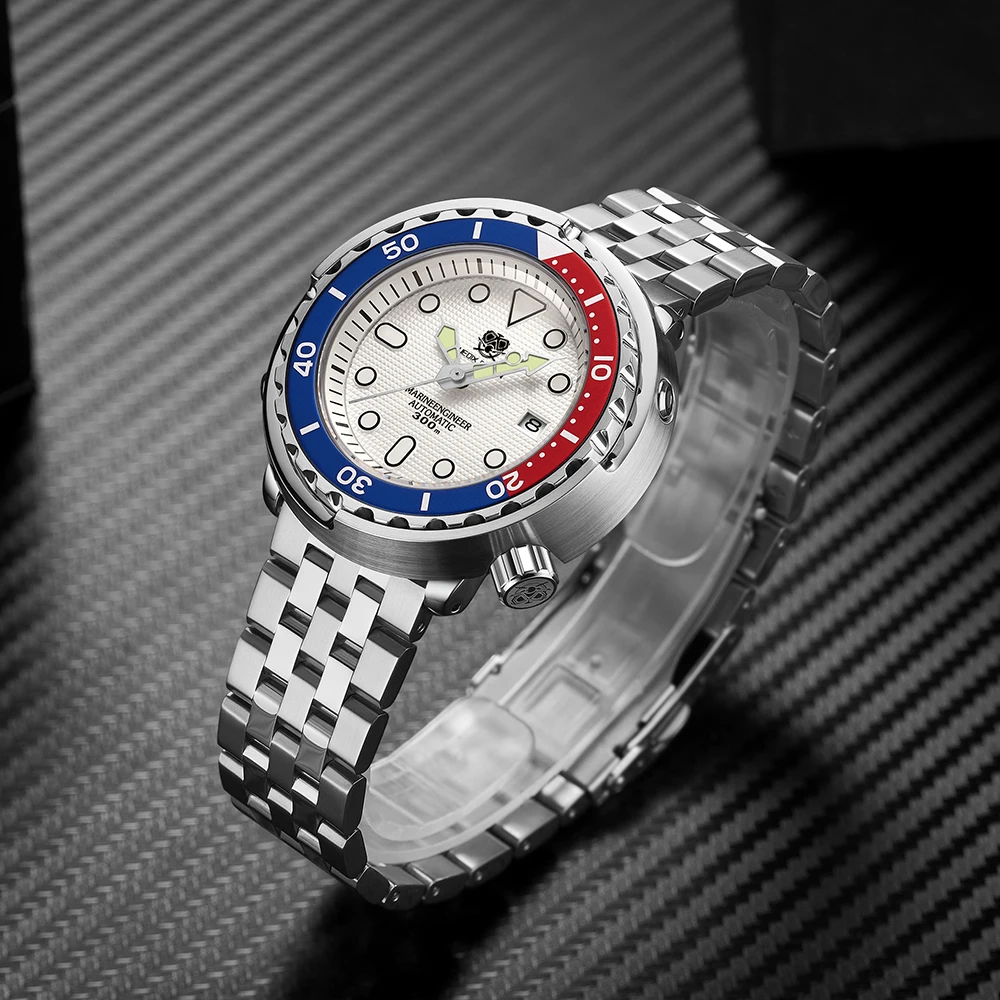 Tuedix Orologio Autoavvolgente Per Uomo Seiko Nh35A Orologio Da Polso Bianco Zaffiro Anello Capitolo Acciaio Clck Business Impermeabile Montre Homme