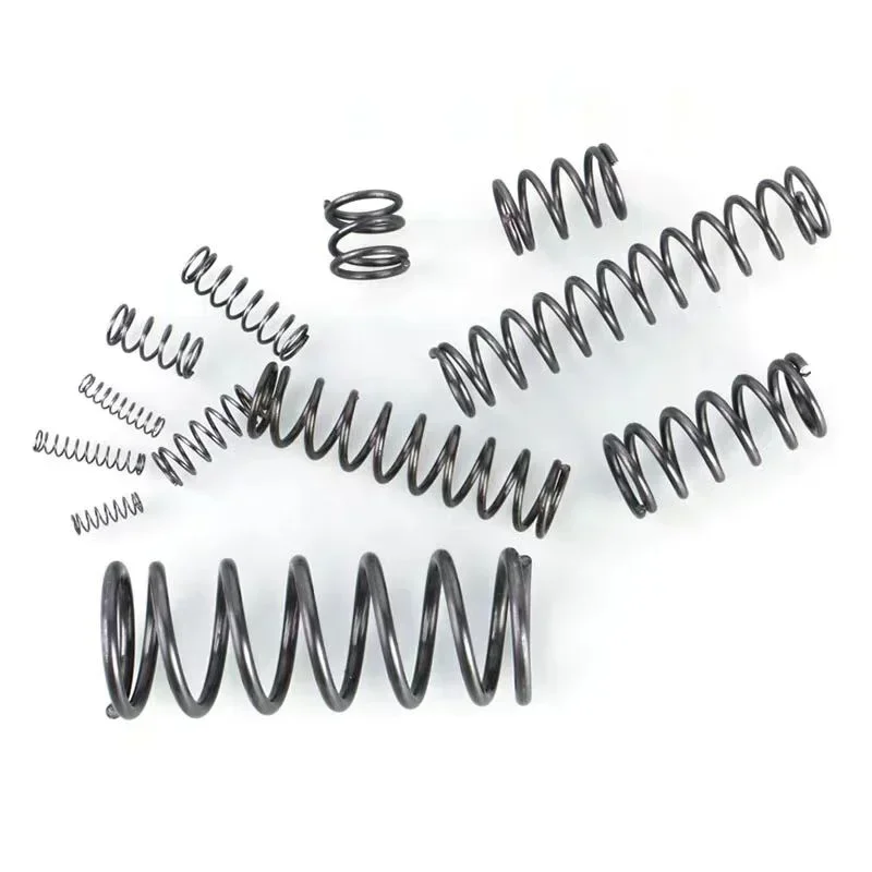 Premium Set of 5 Durable Spring Steel Compression Springs, Various Diameters and Lengths