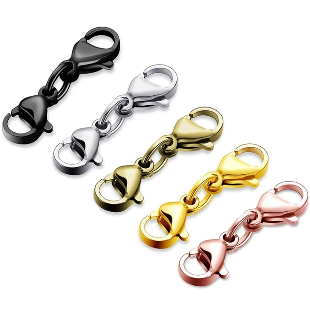 Double Lobster Clasp Extender Double Claw Connector Bracelet Extension  Clasp Small Bracelet Extender Necklace Shortener Clasp for DIY Jewelry  Making