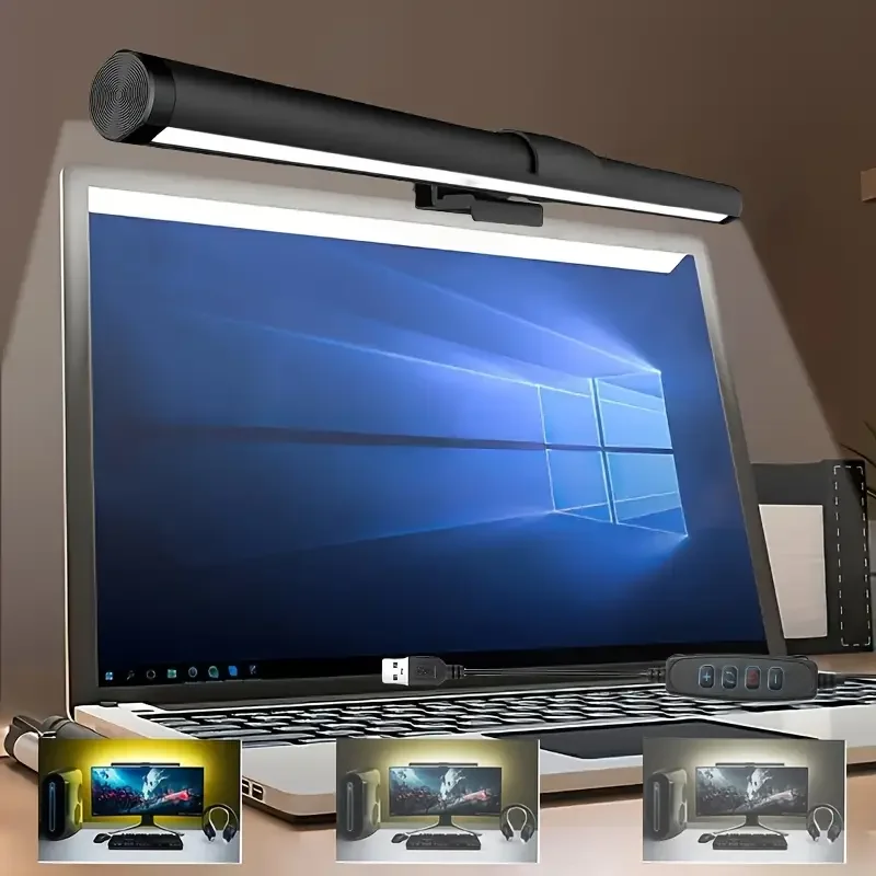 SOAMCO Barra Luminosa Per Monitor 40cm Con Telecomando – Luce Schermo USB-C, CRI 95, Dimmer Automatica, Senza Riflessi