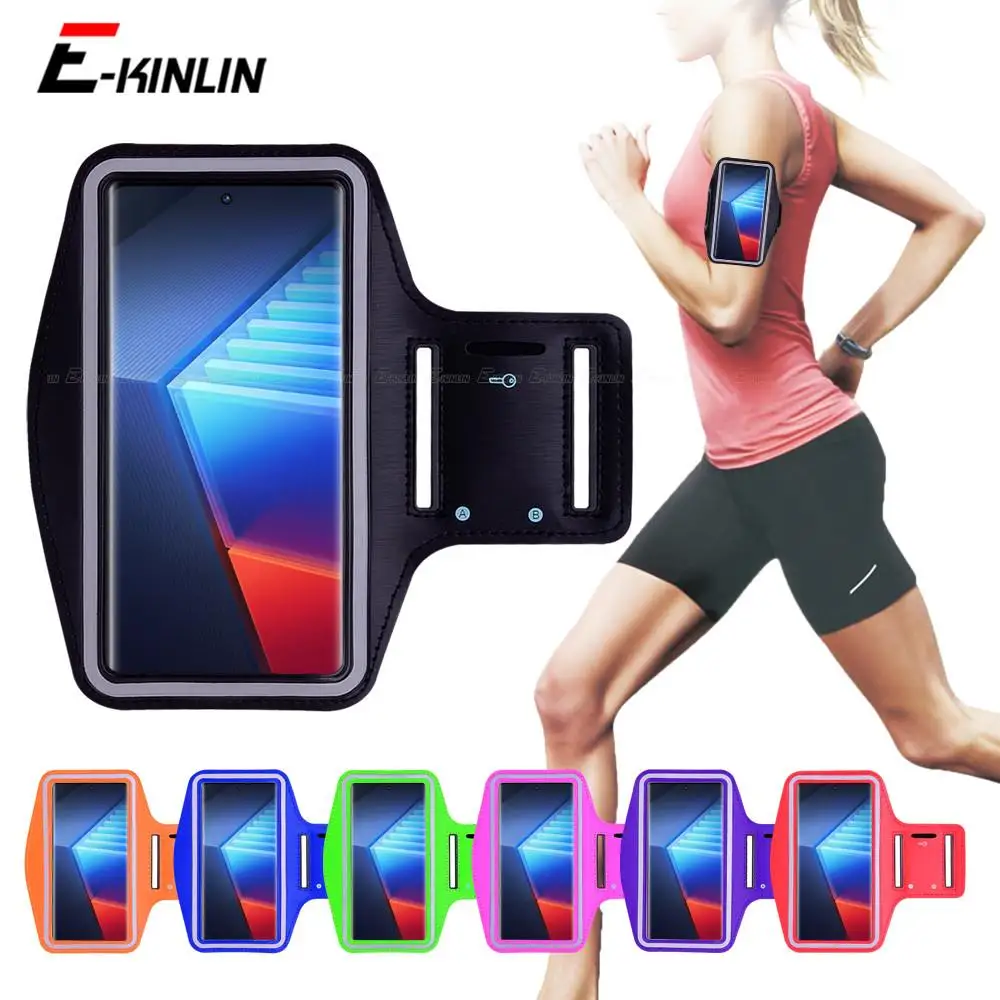 Running Jogging Gym Sports Holder Bag Pouch Cover Arm Band Phone Case Per Vivo Iqoo 12 11 10 9 8 7 5 3 Pro 5G